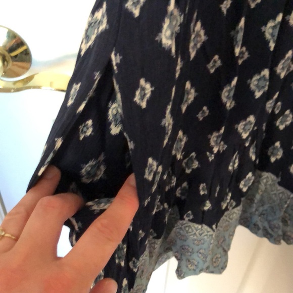 Knox Rose Target Navy Blue Printed Flowy Dress - Picture 5 of 8